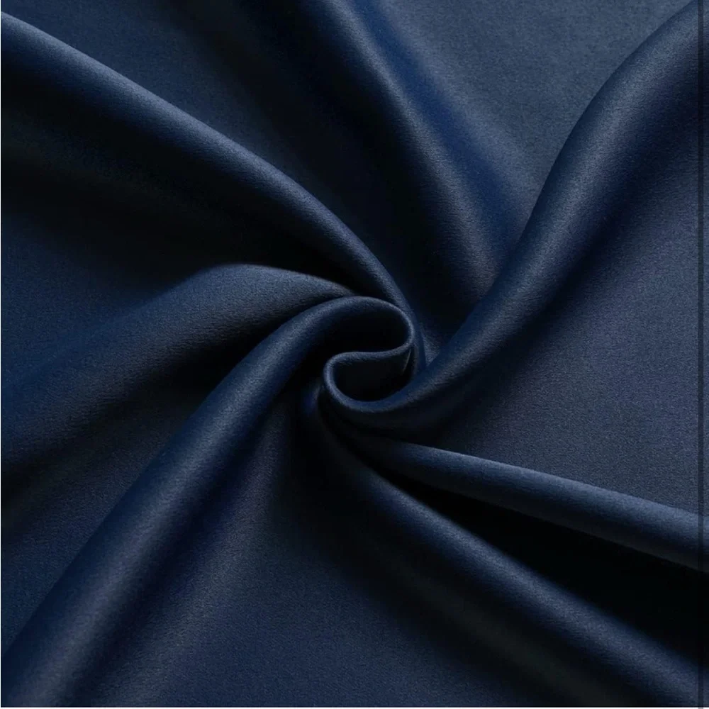 Navy Blue Blackout Curtains 84” 2 Panel Set Thermal Insulated Room Darkening